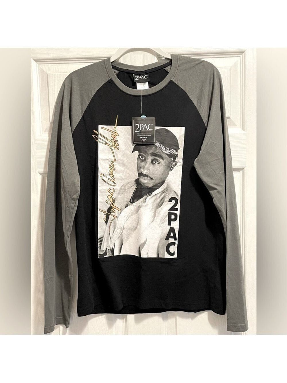 NWT 2 PAC Tupac long sleeve Cotton Shirt Top NEW Suze Medium